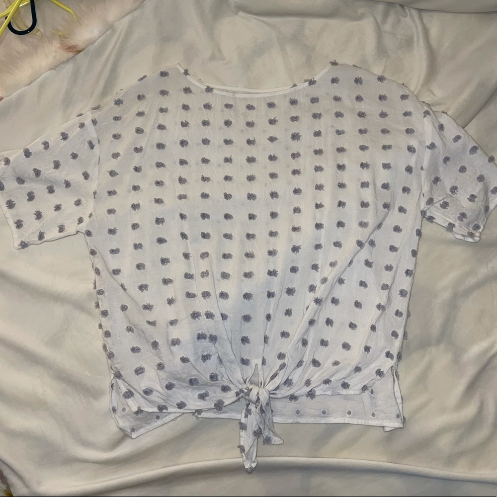 Lou & Gray tie-front linen shirt
